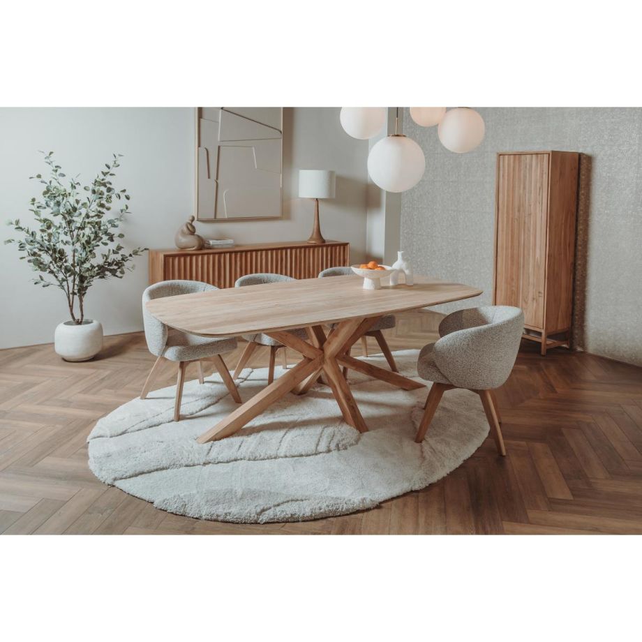 Crotone eettafel - 180 cm - naturel