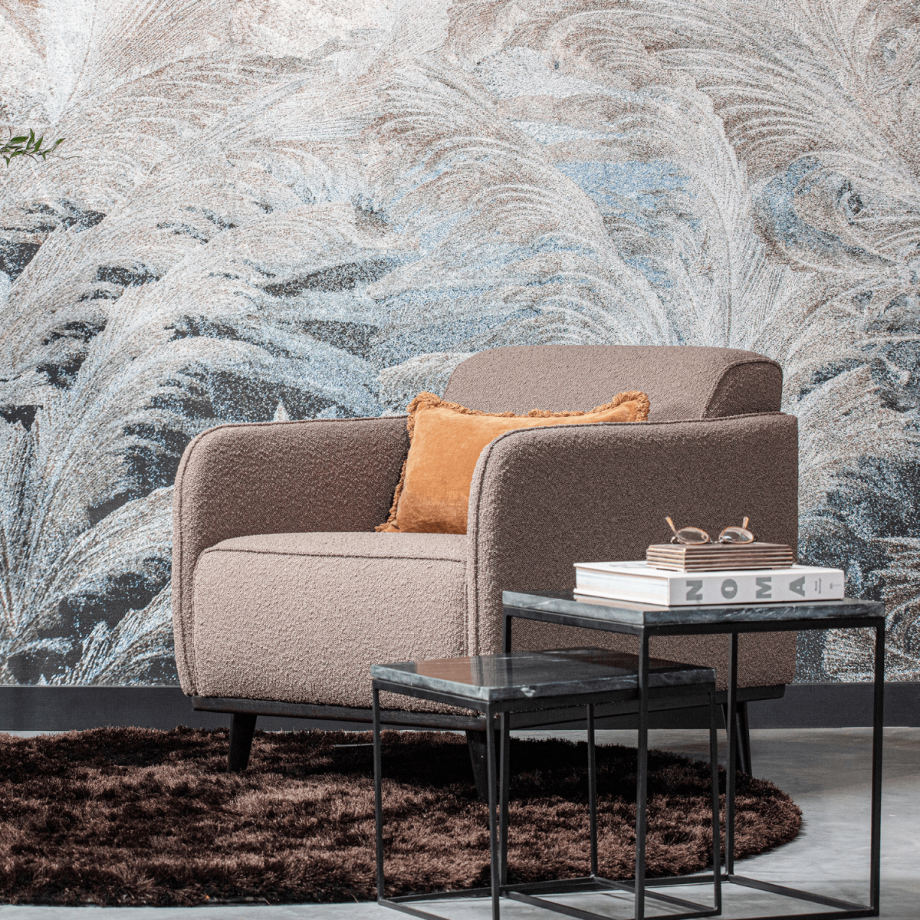 Woood Fauteuil Statement Met Arm Bouclé