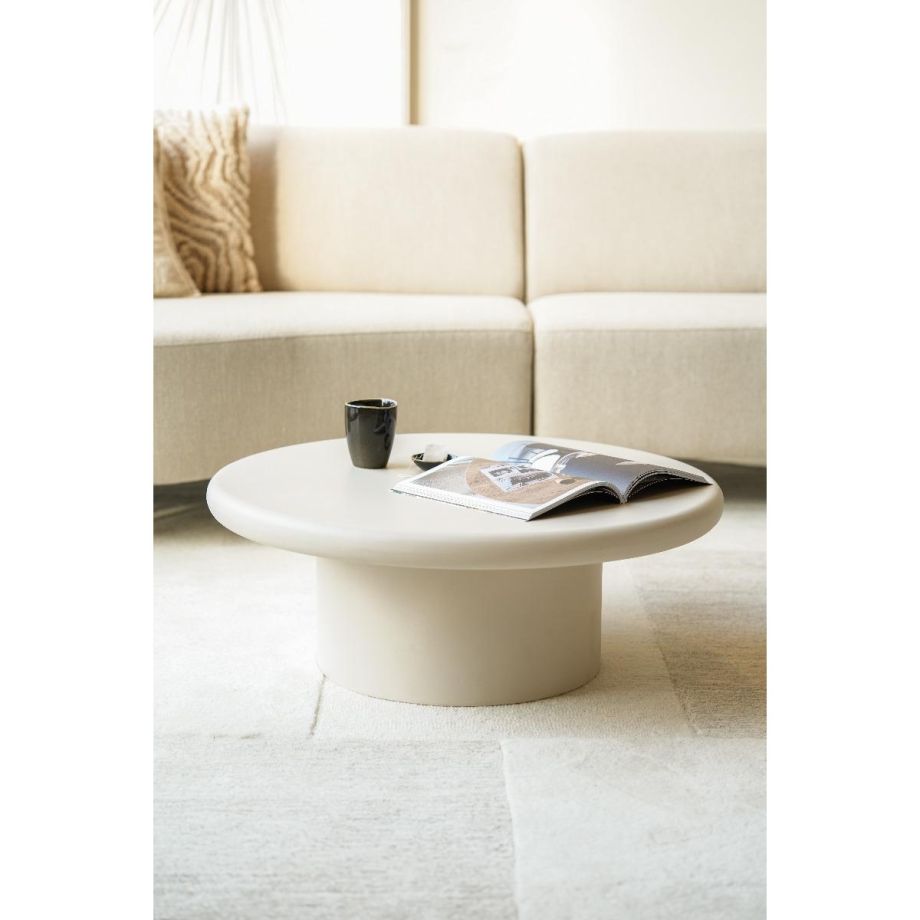Jade salontafel rond ø80 cm - beige