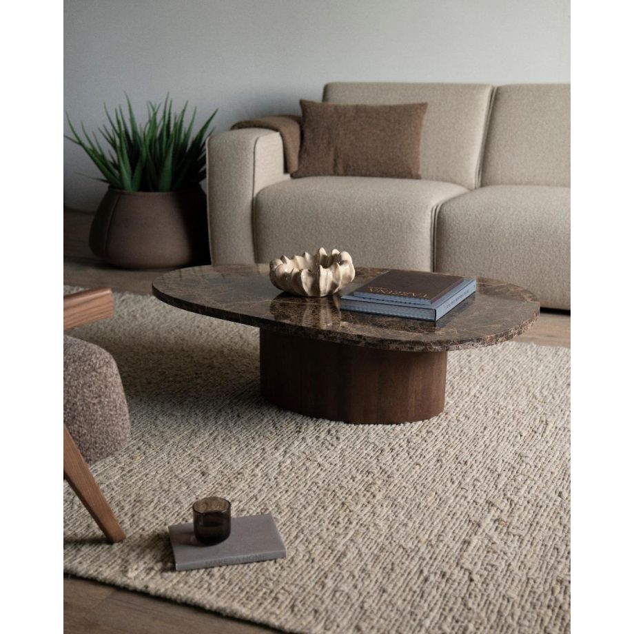 Bradley salontafel organisch marmer - bruin