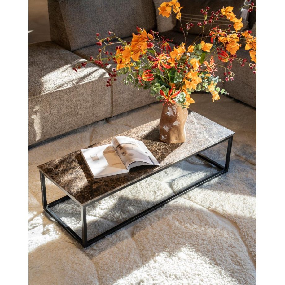 Rico salontafel rechthoek marmer - bruin