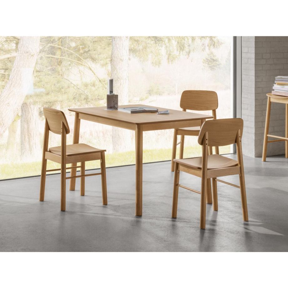 Elin eetkamerstoel | naturel oak onderstel | matt oak - naturel