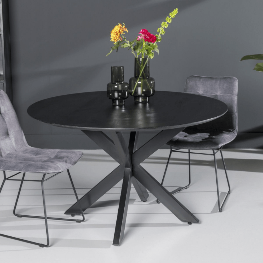 Oslo eettafel rond zwart