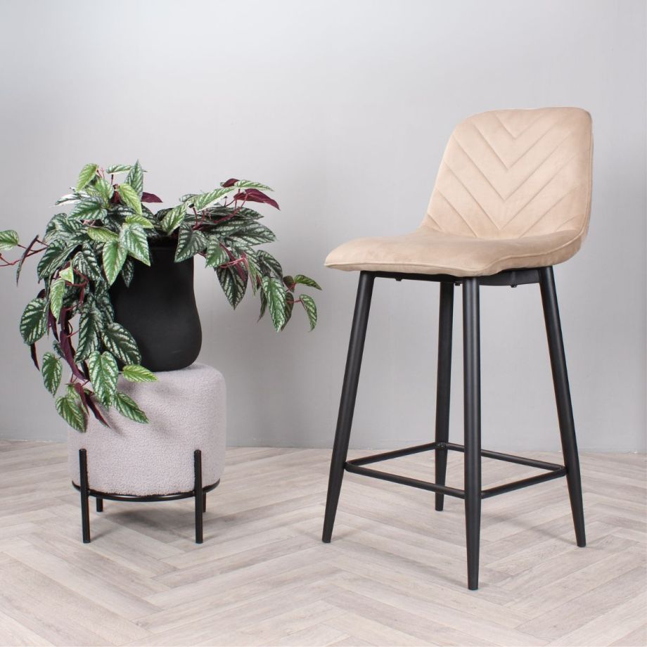 DS4U Gaby barkruk velvet 65 cm 2.0