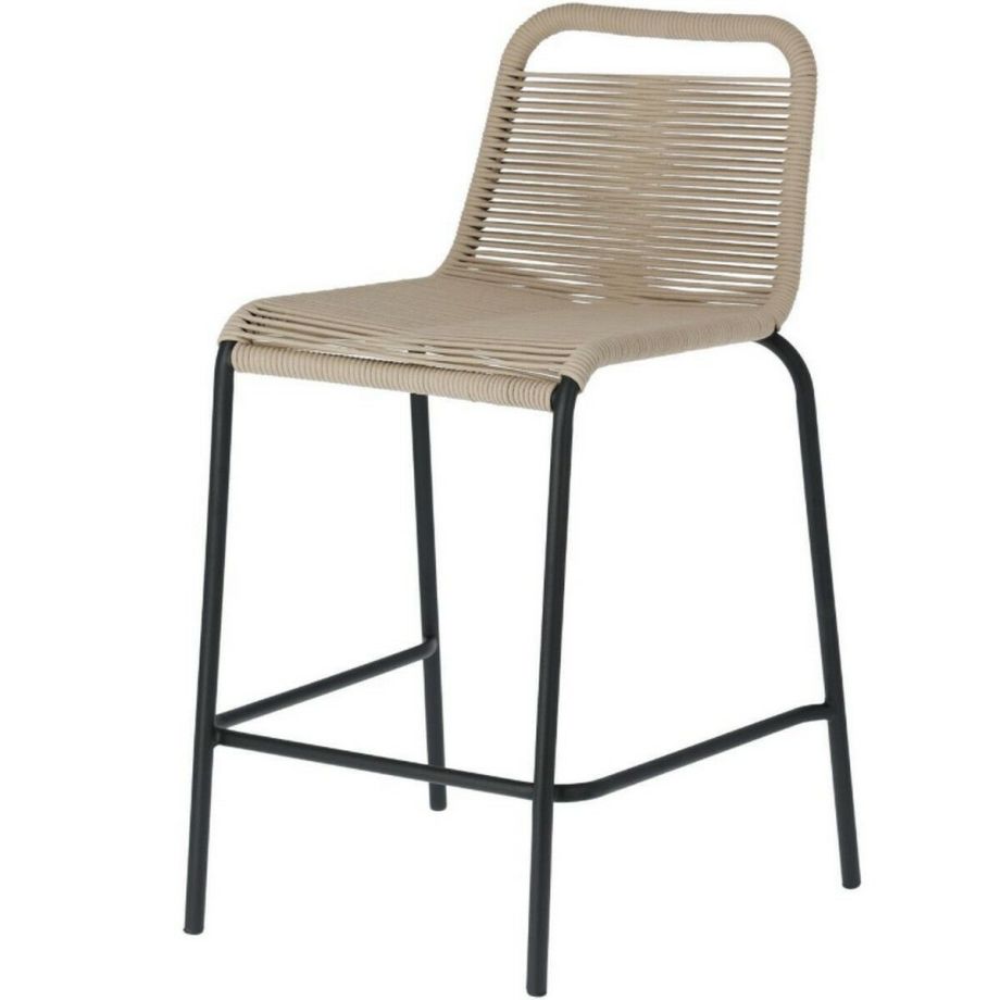 LaForma Glenville barstoel 62 cm beige