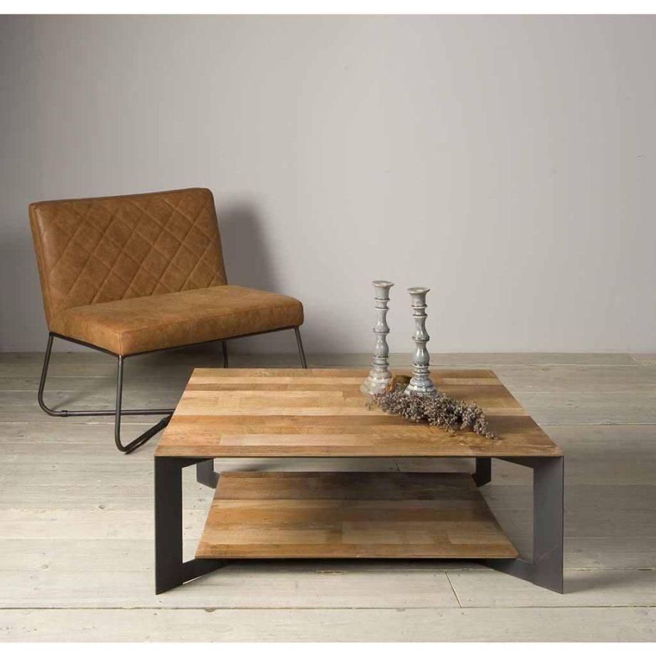 Pandora salontafel vierkant - 100 cm - bruin