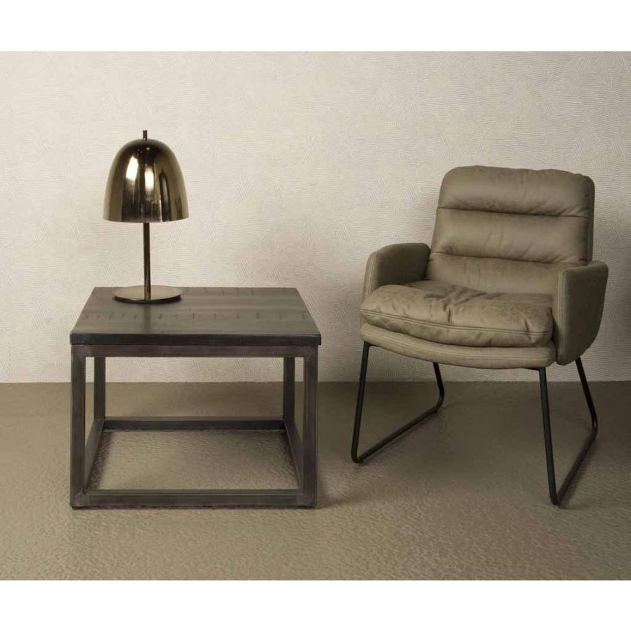 Tower Living Paterno bijzettafel vierkant - 60 cm - zwart