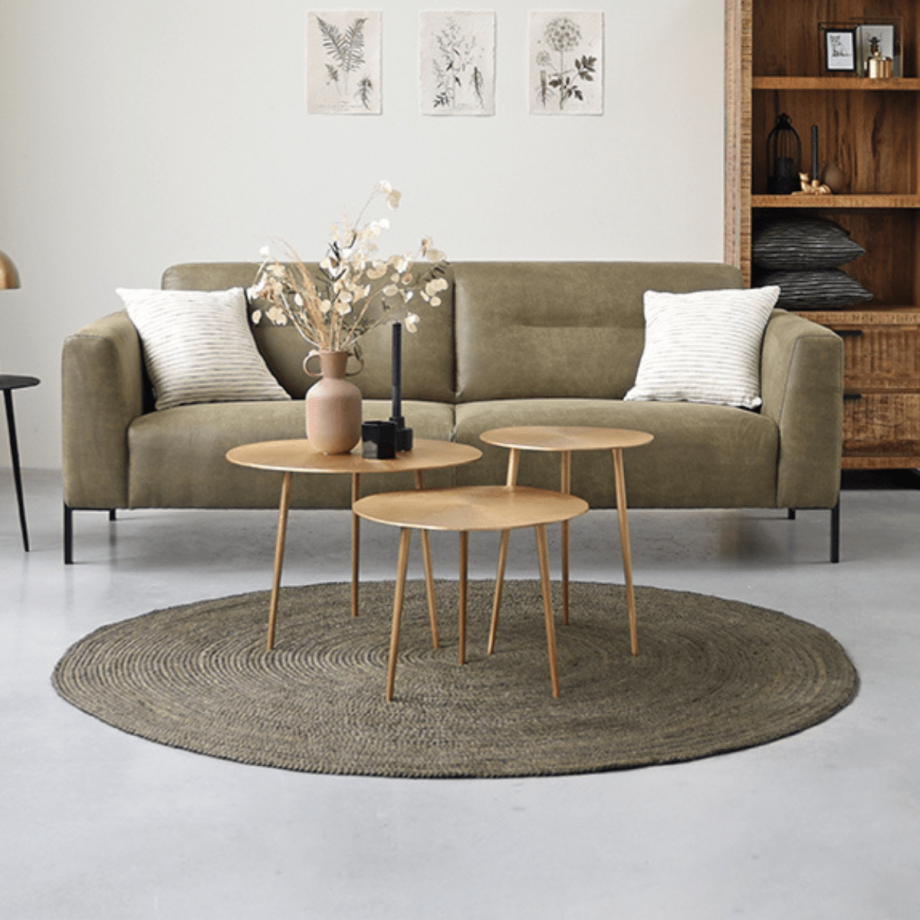 Jute Vloerkleed Rond 90 cm