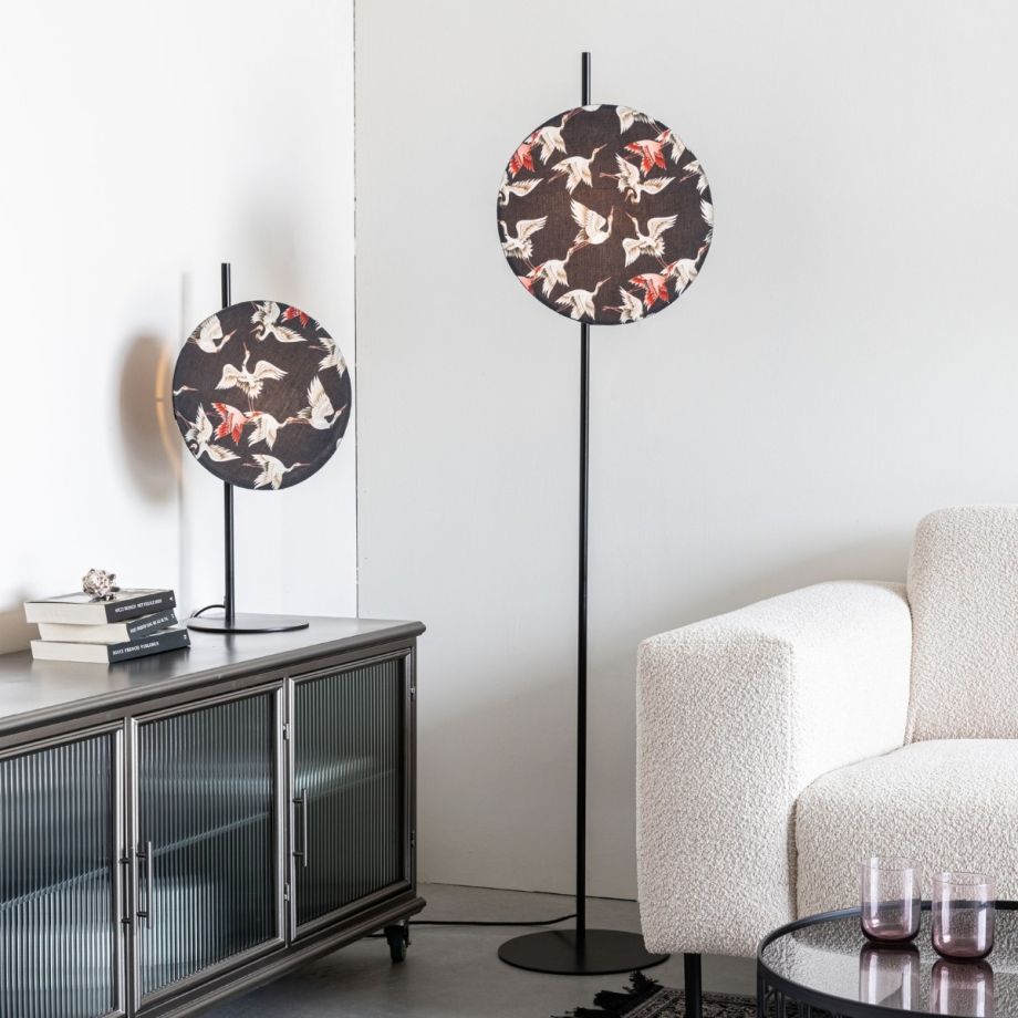 Pamela vloerlamp - zwart