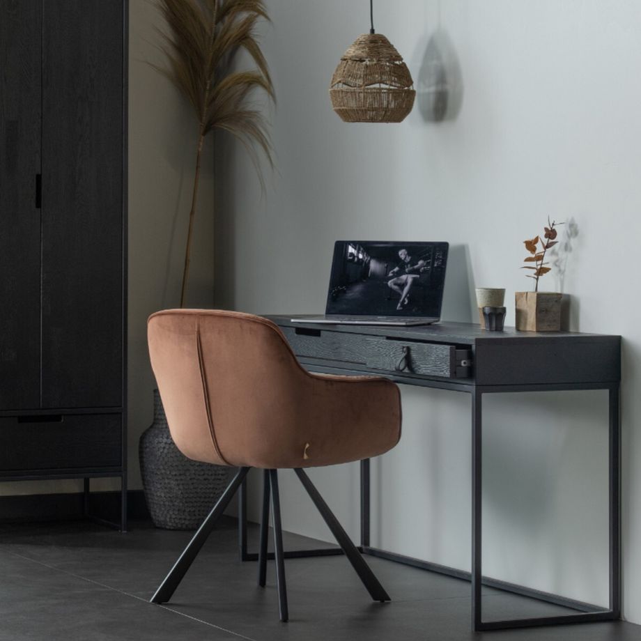 Silas bureau essen blacknight 140x44 cm