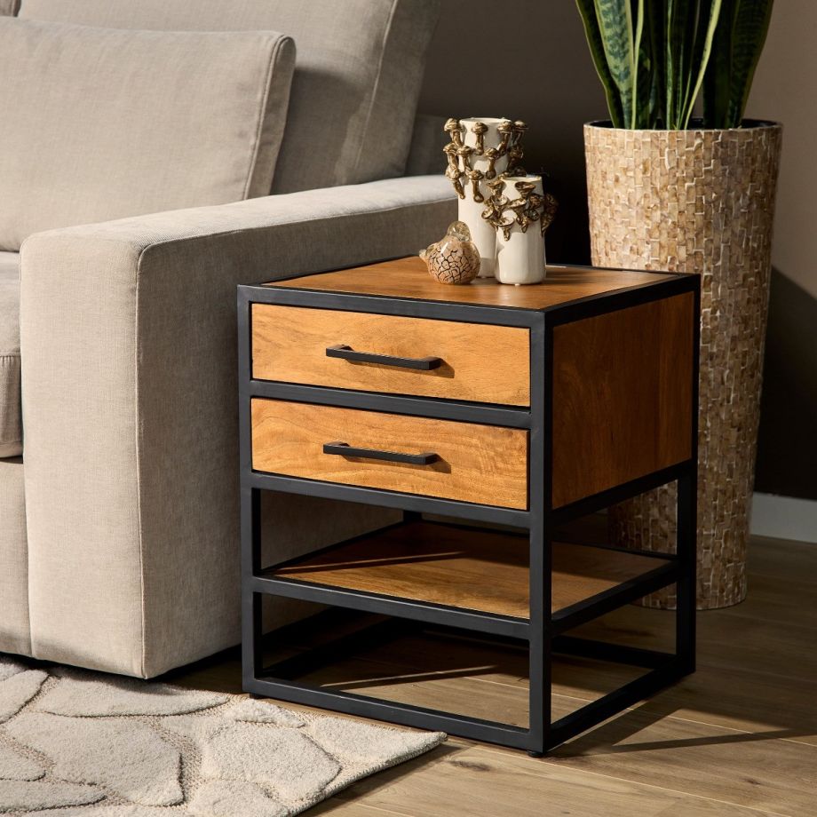 Nachtkastje Denver - 45 cm - naturel