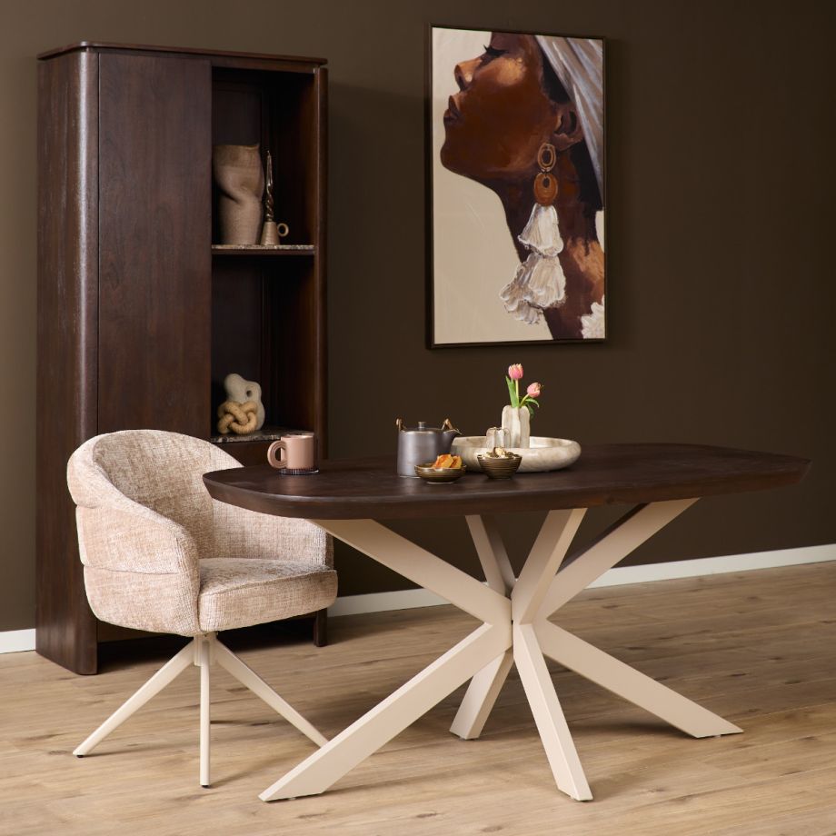 Starfurn Eettafel Madison 160 cm Deens Ovaal bruin