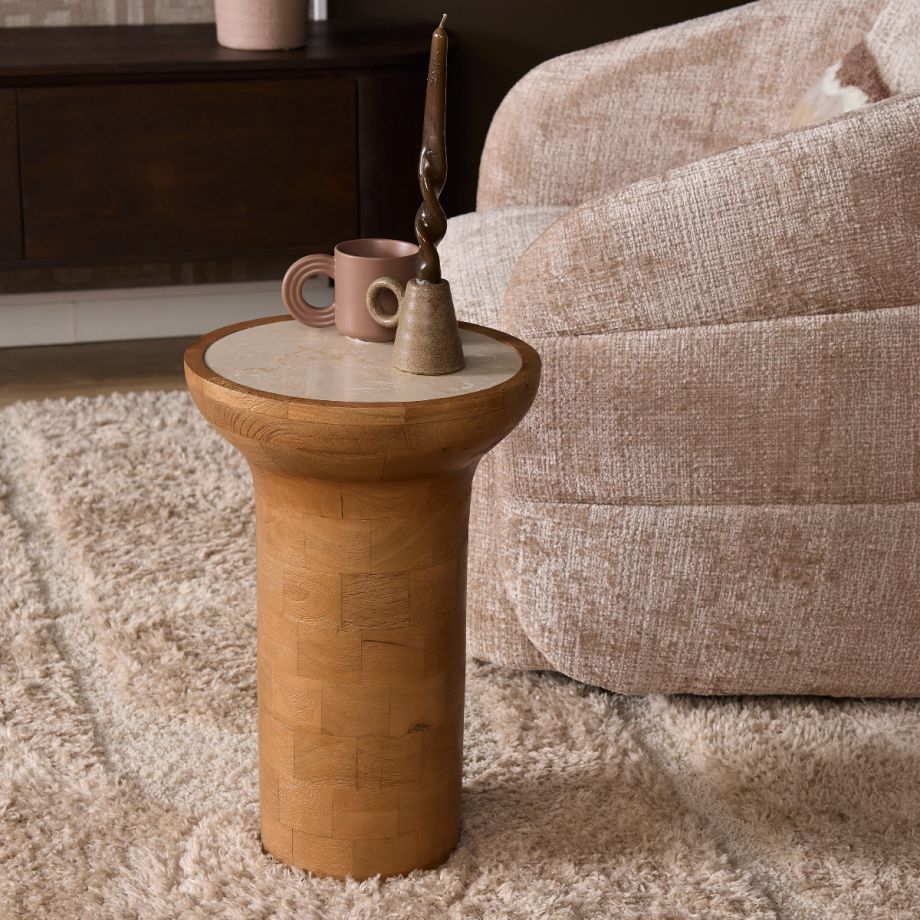 Starfurn Bijzettafel Zoë ø33 cm - naturel