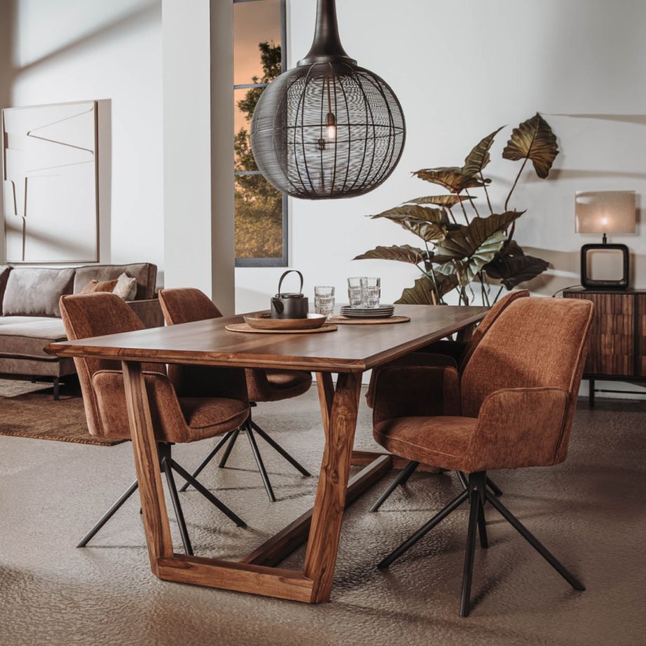 Dimaro eettafel - 200 cm - bruin