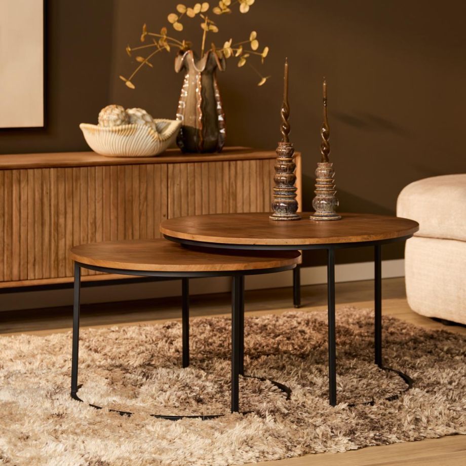 Starfurn Salontafel Madison ø70 cm set van 2