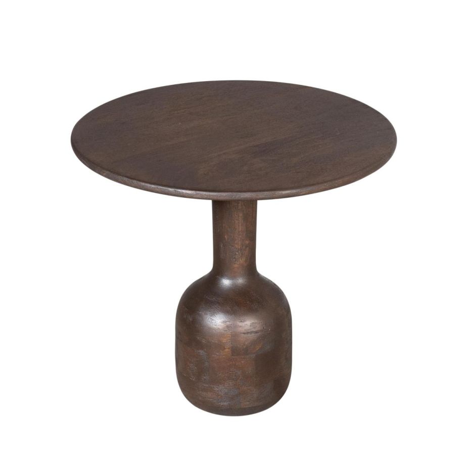 Bijzettafel Donna Ø50 cm - donkerbruin