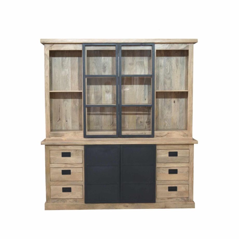 Starfurn Vitrinekast Noa 200 cm - naturel