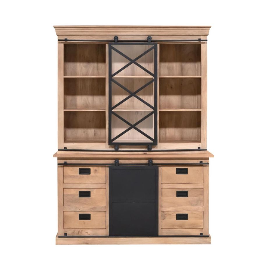 Starfurn Vitrinekast Fresno 160 cm - naturel