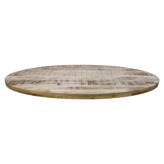 Portland ovaal tafelblad 180x100x5 mangohout naturel van het woonmerk HSM Collection