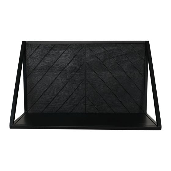 Verona wandplank 50x20x30 mangohout/metaal zwart van het woonmerk HSM Collection
