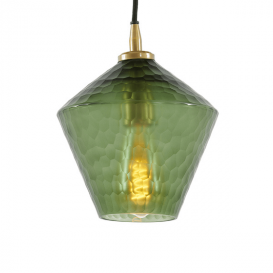 Delila hanglamp Ø20x22 cm groen/goud van het woonmerk Light&Living