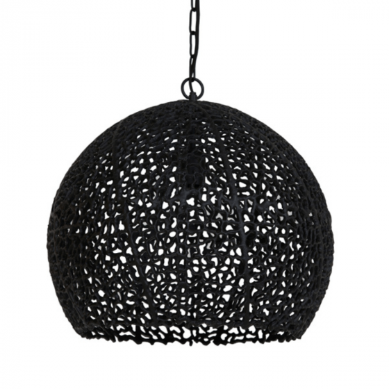 Sinula hanglamp Ø39x38 cm mat zwart van het woonmerk Light&Living