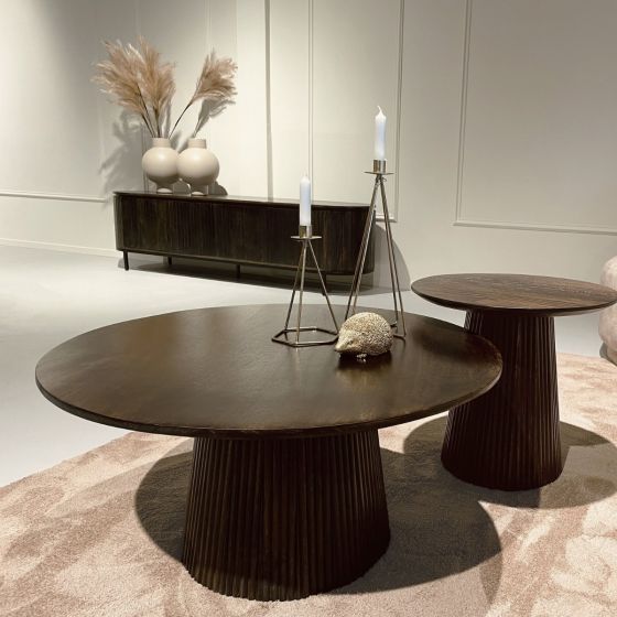 Salvator ronde salontafel - Ø80 cm - hout van het woonmerk Livingfurn
