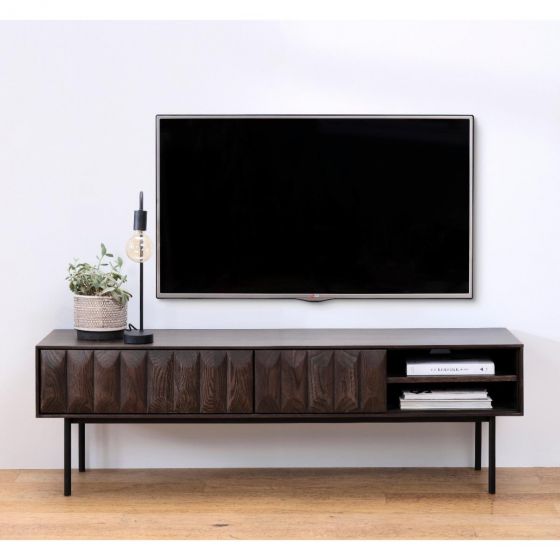 Magnus eiken tv-meubel - 160 cm - espresso