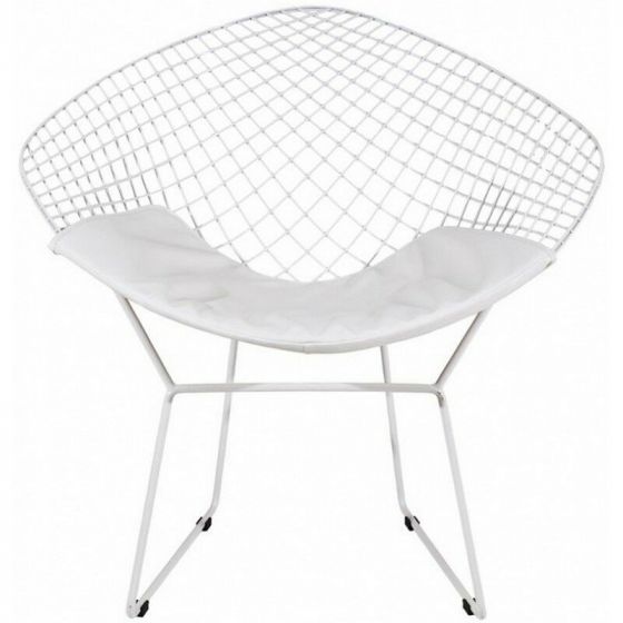 Diamond chair wit - zonder kussen