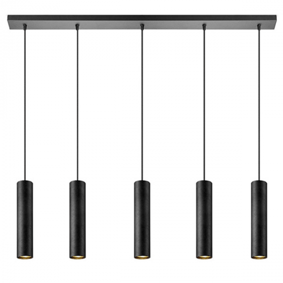 Ferroli hanglamp 5L metaal zwart van het woonmerk Label51