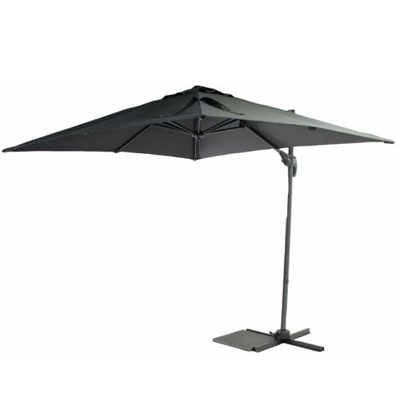 Honolulu parasol + parasolvoet - 250x250 cm - antraciet