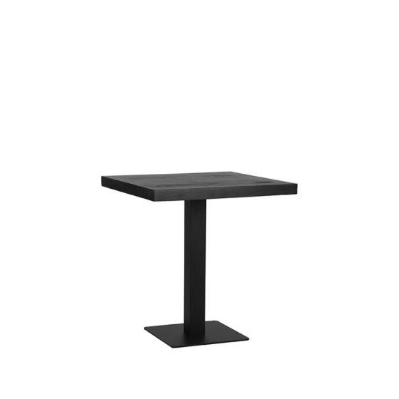 Restauranttafel 70x70x74 cm - straight edge - zwart