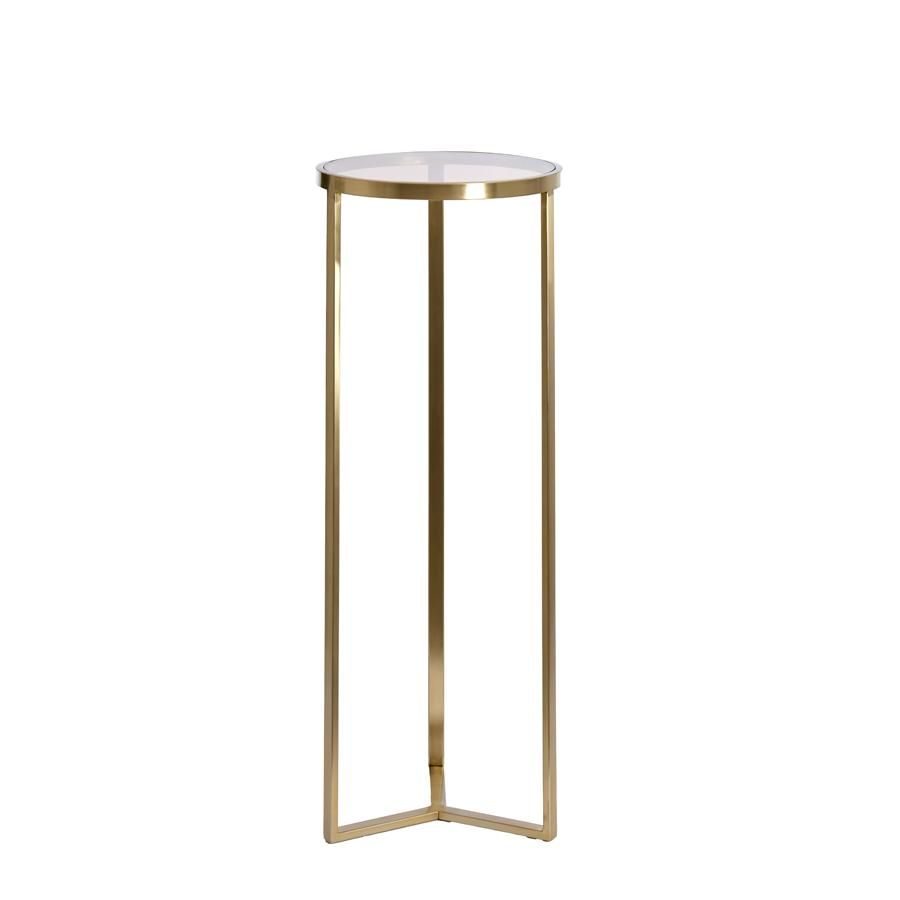 Retiro pilaar Ø40x101 cm - glas bruin/licht goud