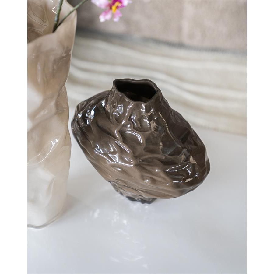 Rias vaas bruin - klein