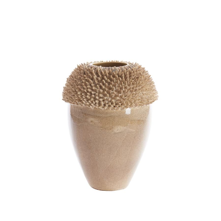 Light & Living Sangku vaas deco 33x32x47,5 cm - keramiek taupe
