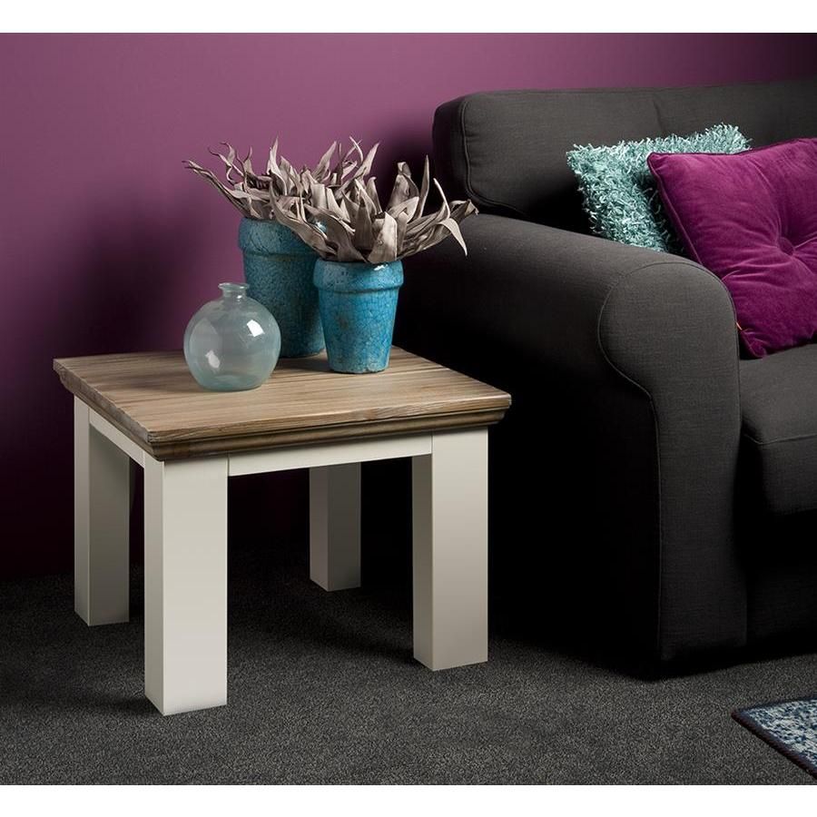 Fleur bijzettafel - 60 cm vierkant - wit