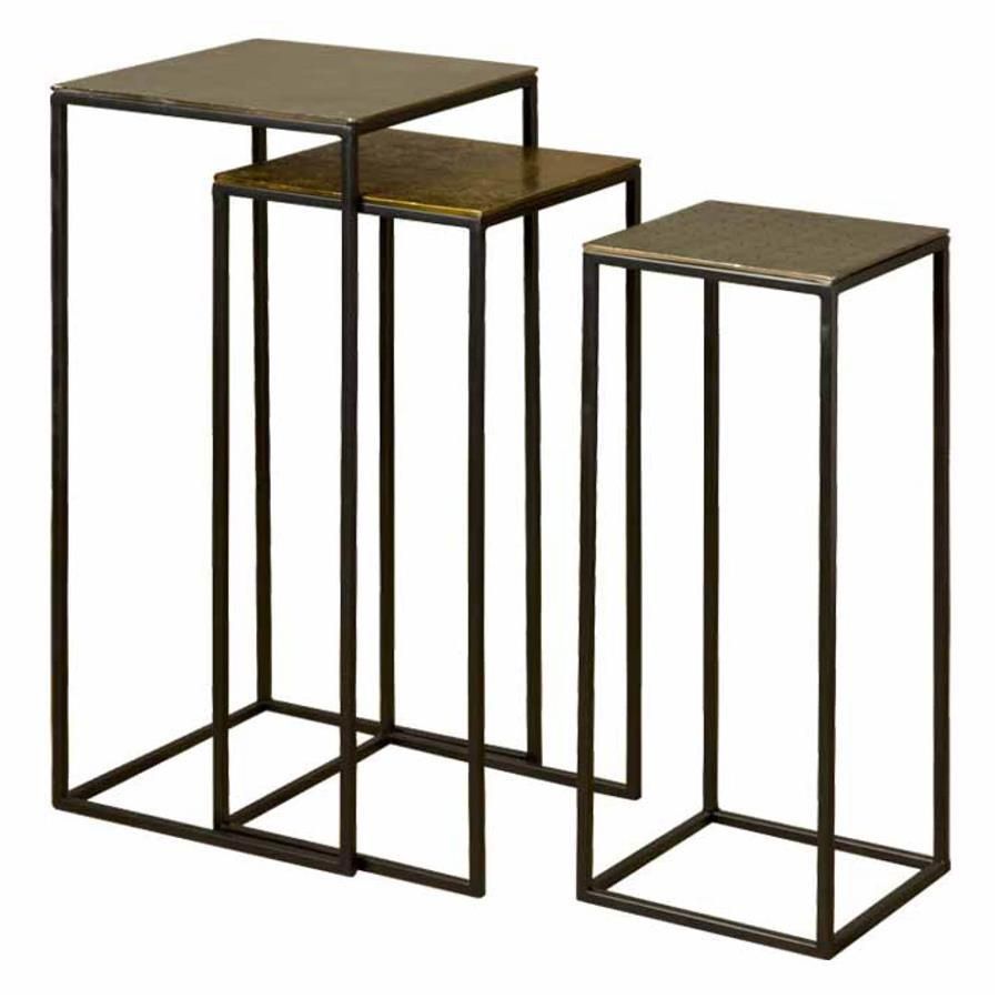 Renew Iron bijzettafel set vanaf 25 cm - brons