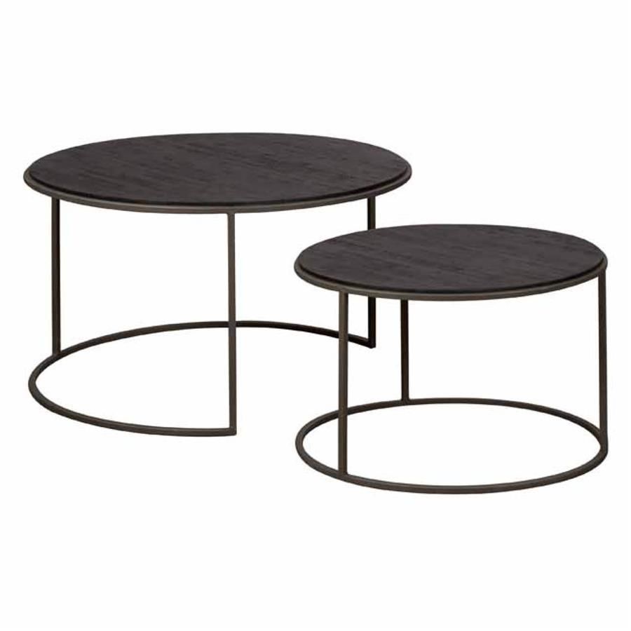 Tower Living Spello bijzettafel set rond vanaf 58 cm - grijs