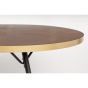 Lomma eettafel hout 200 cm - bruin/goud