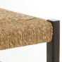 Delmar fauteuil - hout donker bruin + zeegras
