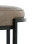 Izza poef Ø56x45 cm - grijs leer