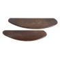 Layer wandplanken set van 2 - walnoot