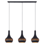 Janelle hanglamp 3L 125 cm kegel zwart van het woonmerk Vurna