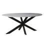 Marble eettafel ovaal 180 cm - wit