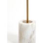 Medina vloerlamp - antiek brons/glas mat wit