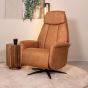Oslo elektrische fauteuil - cognac microsuède