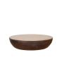 Bowl salontafel ø90 cm mangohout - beige/donkerbruin