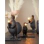 Penguin tafellamp E14 16x13x34 cm - mat zwart