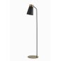 Braja vloerlamp - mat zwart/antiek brons