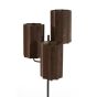 Edisa vloerlamp 3L - velvet donkerbruin